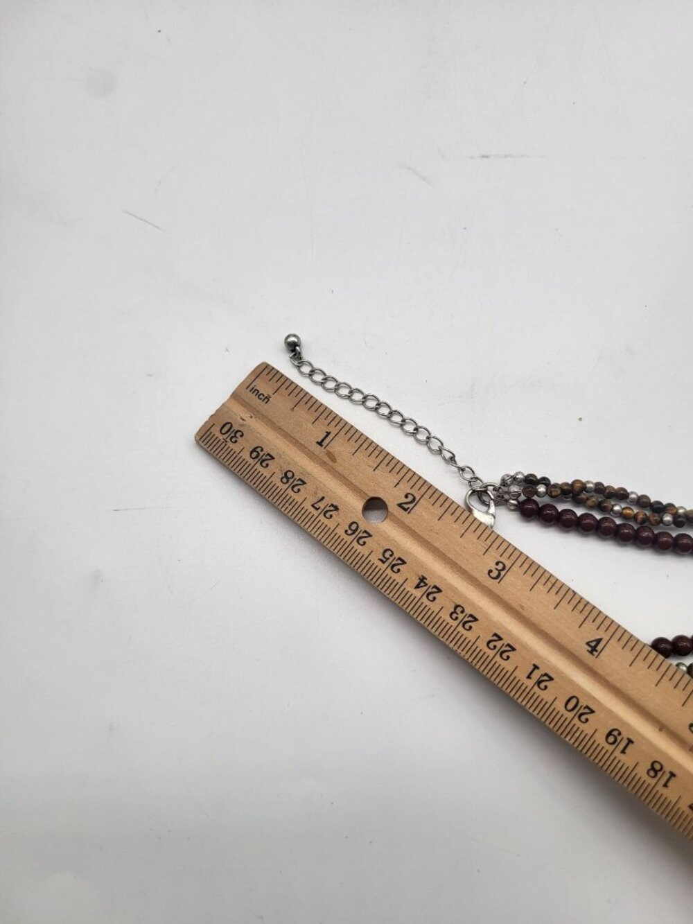 Premier Designs Tiger’s Eye Hammered Medallion Multi-Strand Beaded Necklace boho - Picture 6 of 7